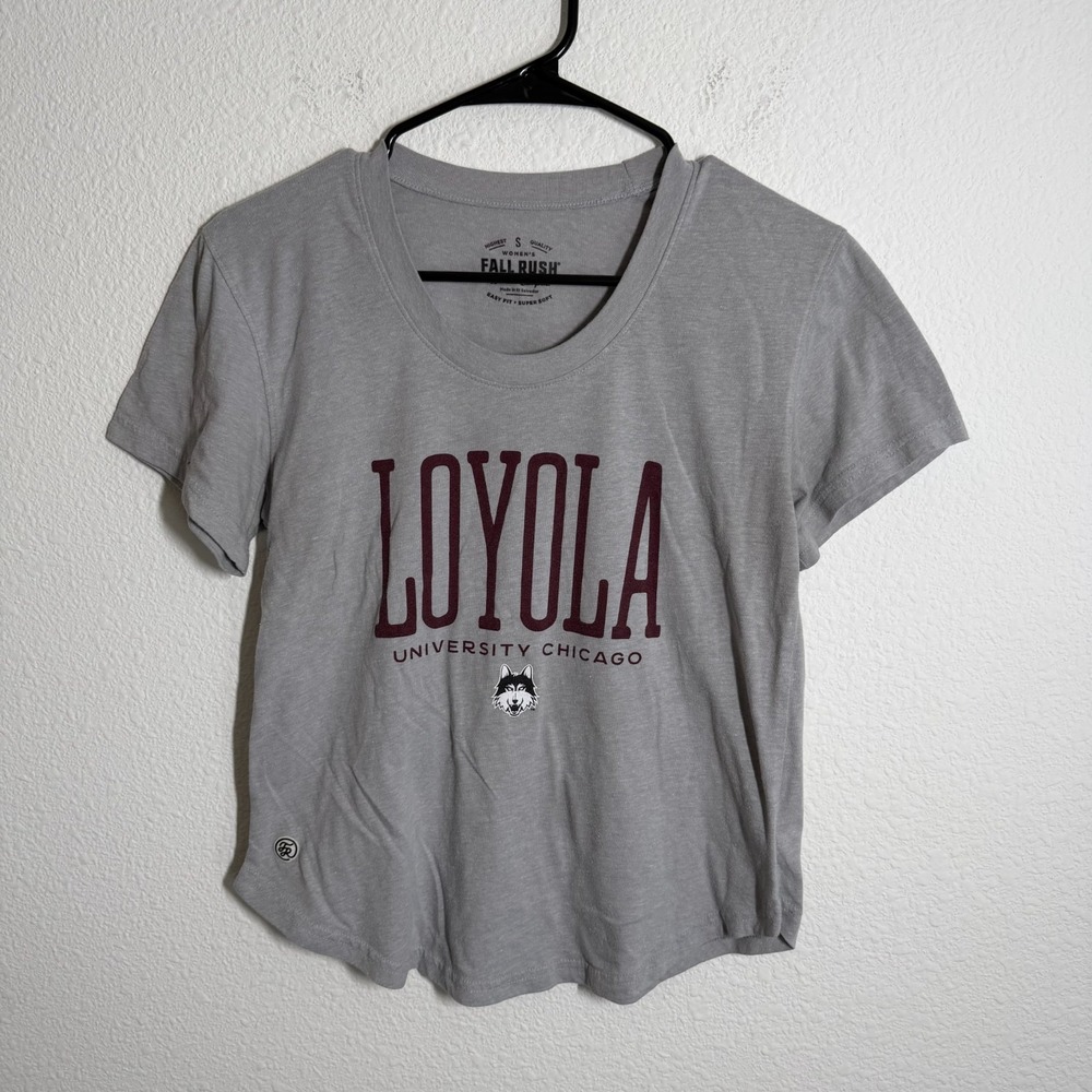 Loyola Chicago Ramblers Shirt‎ Womens S Gray Fall Rush Basketball NCAA Easy Fit